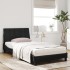 Cama con colchón terciopelo negro 100x200