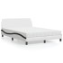 Cama con colchón cuero sintético blanco y negro 120x200