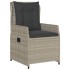 Set comedor de jardín 5 pzas cojines ratán sintético gris