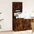 Mueble de cocina madera ingeniería roble ahumado 60x50x180