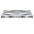 Toldo retráctil aluminio y tela gris antracita y blanco 3x2,5