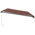 Toldo retráctil manual marrón 600x350
