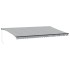 Toldo retráctil manual gris antracita y blanco 600x350