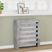 Cubierta de radiador madera ingeniería gris hormigón 78x20x82cm
