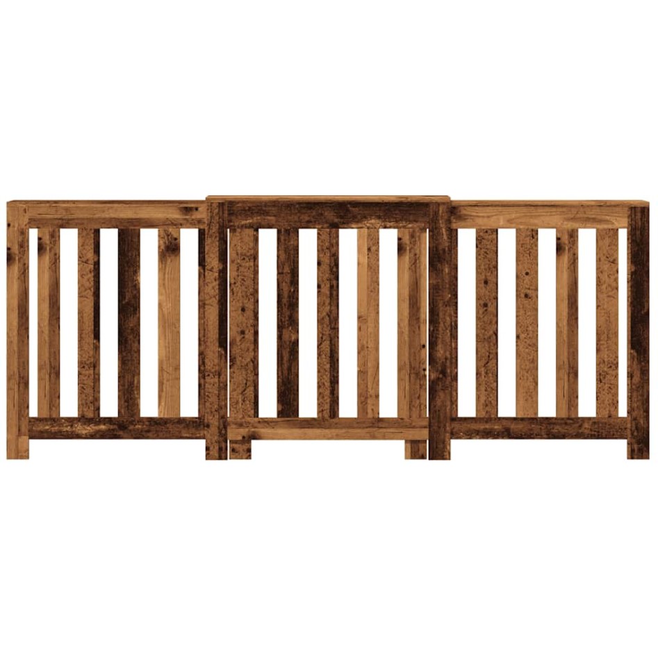 Cubierta de radiador madera color envejecido 205x21,5x83,5