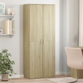 Aparador alto madera de ingeniería roble Sonoma 70x35x180