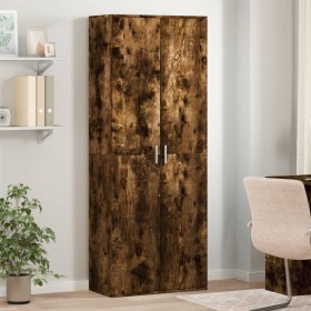 Aparador alto madera de ingeniería roble ahumado 70x35x180