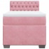 Cama box spring con colchón terciopelo rosa 100x200