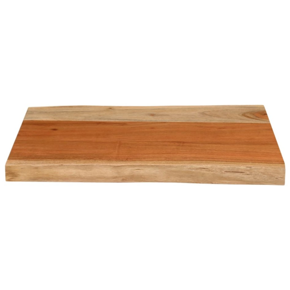 Tablero de mesa rectangular borde natural acacia 50x40x3,8