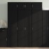 Aparador alto madera de ingeniería negro 70x42,5x185