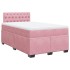 Cama box spring con colchón terciopelo rosa 120x200