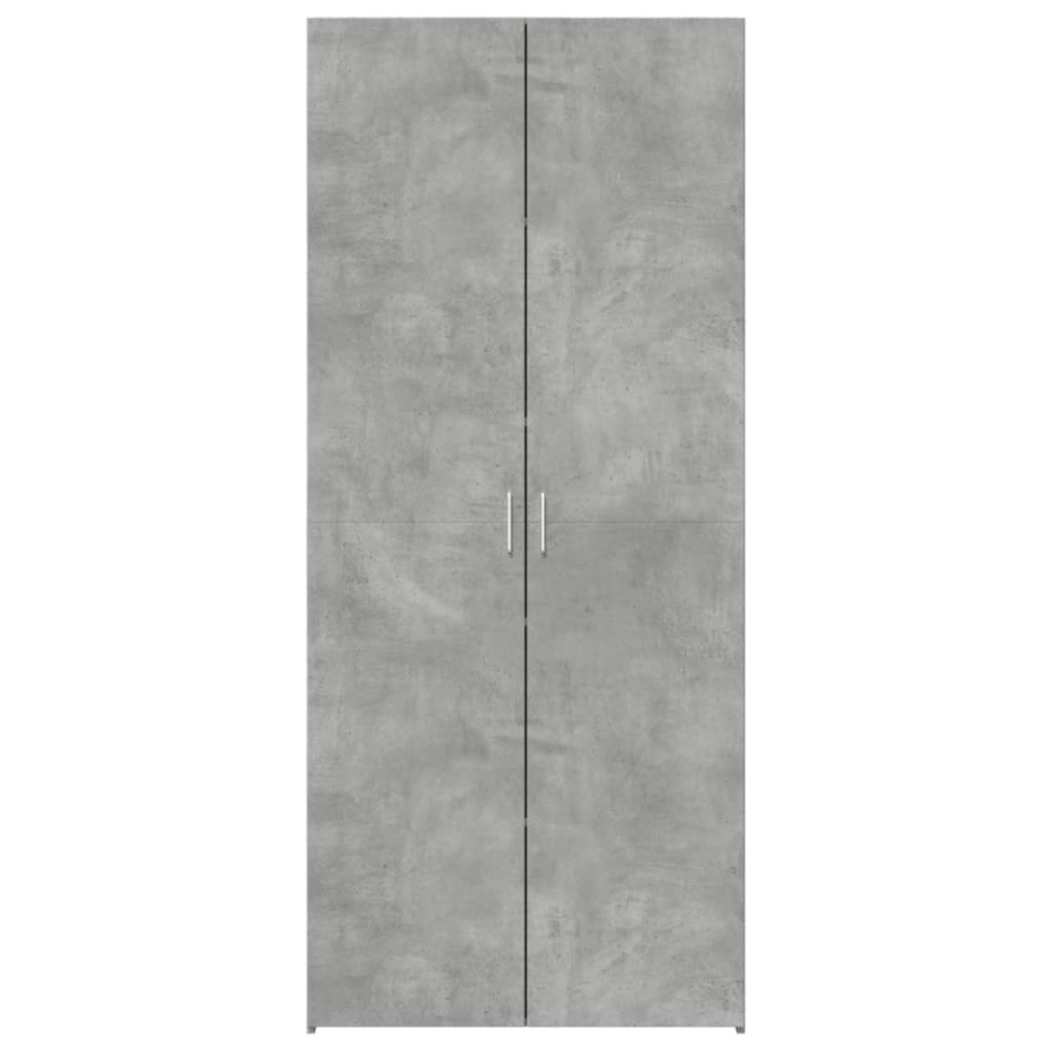 Aparador de madera de ingeniería gris hormigón 80x42,5x185