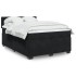 Cama box spring con colchón terciopelo negro 160x200