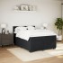 Cama box spring con colchón terciopelo negro 160x200