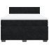 Cama box spring con colchón terciopelo negro 160x200