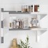 Estante de pared acero inoxidable plateado 75x30x60
