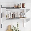Estante de pared acero inoxidable plateado 75x30x60 cm
