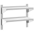 Estante de pared acero inoxidable plateado 75x30x60
