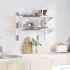 Estante de pared acero inoxidable plateado 75x30x60
