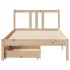 Estructura de cama sin colchón madera maciza pino 75x190
