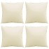 Cojines de sofá 4 unidades tela crema 60x60