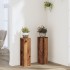 Soportes de plantas 2 uds madera roble envejecido 17x17x60