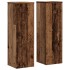Soportes de plantas 2 uds madera roble envejecido 25x25x80