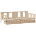 Sofá cama con cajones madera maciza de pino 90x190