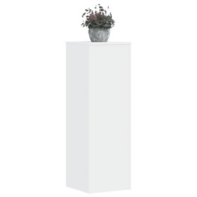 Soportes de plantas 2 uds madera ingeniería blanco 33x33x100
