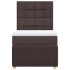 Cama box spring con colchón tela marrón oscuro 100x200