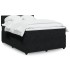 Cama box spring con colchón terciopelo negro 160x200