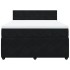 Cama box spring con colchón terciopelo negro 160x200