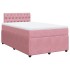 Cama box spring con colchón terciopelo rosa 120x190