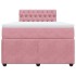 Cama box spring con colchón terciopelo rosa 120x190