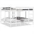 Litera triple madera maciza de pino blanca 200x200/80x200