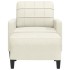 Sillón con taburete terciopelo crema 60