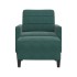 Sillón con taburete terciopelo verde oscuro 60