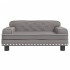 Sofá para niños de cuero sintético gris 70x45x30