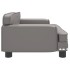 Sofá para niños de cuero sintético gris 70x45x30