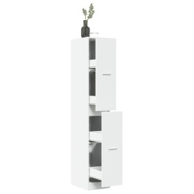 Armario botiquín madera de ingeniería blanco 30x41x174,5