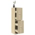 Armario botiquín madera de ingeniería negro 40x41x144,5