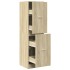 Armario botiquín madera de ingeniería negro 40x41x144,5