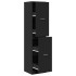Armario botiquín madera de ingeniería negro 40x41x174,5
