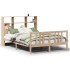 Cama con estantería sin colchón madera maciza de pino
