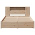 Cama con estantería sin colchón madera maciza de pino