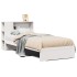 Cama con estantería sin colchón madera maciza de pino 90x190