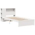 Cama con estantería sin colchón madera maciza de pino 90x190