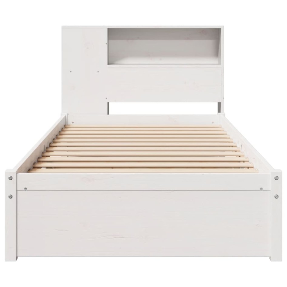 Cama con estantería sin colchón madera maciza de pino 90x190