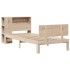 Cama con estantería sin colchón madera maciza de pino 75x190