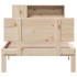 Cama con estantería sin colchón madera maciza de pino 75x190